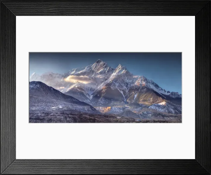 Framed Print : Early morning light on the Annapurna range, Himalayas, Nepal