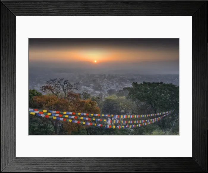 Framed Print : Misty dawn light over the city of Kathmandu, Nepal Framed Print : Misty dawn light over the city of Kathmandu, Nepal