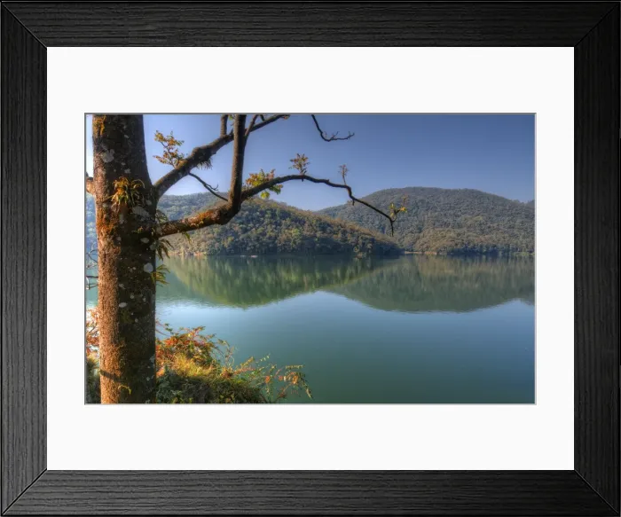 Framed Print : A view of the beautiful lake Pokhara in Nepal Framed Print : A view of the beautiful lake Pokhara in Nepal