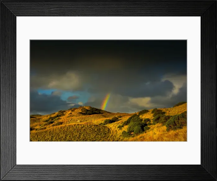 Framed Print : Rainbow after a storm, King Island, Bass Strait, Tasmania, Australia