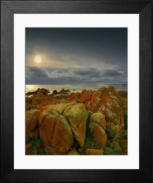 Framed Print : A view of Porkies beach, King Island, Bass Strait, Tasmania, Australia