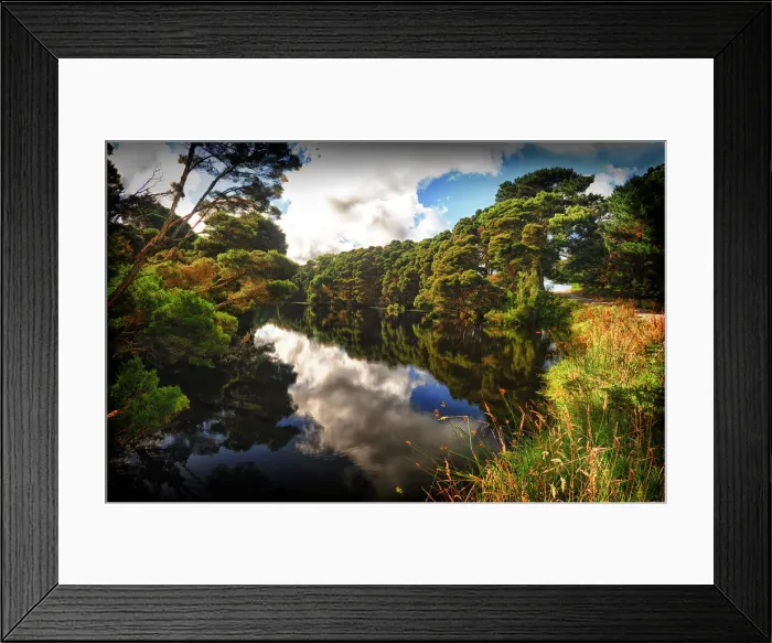 Framed Print : Pearshape Lagoon, a haven for migratory birds, King Island, Bass Strait, Tasmania, Australia