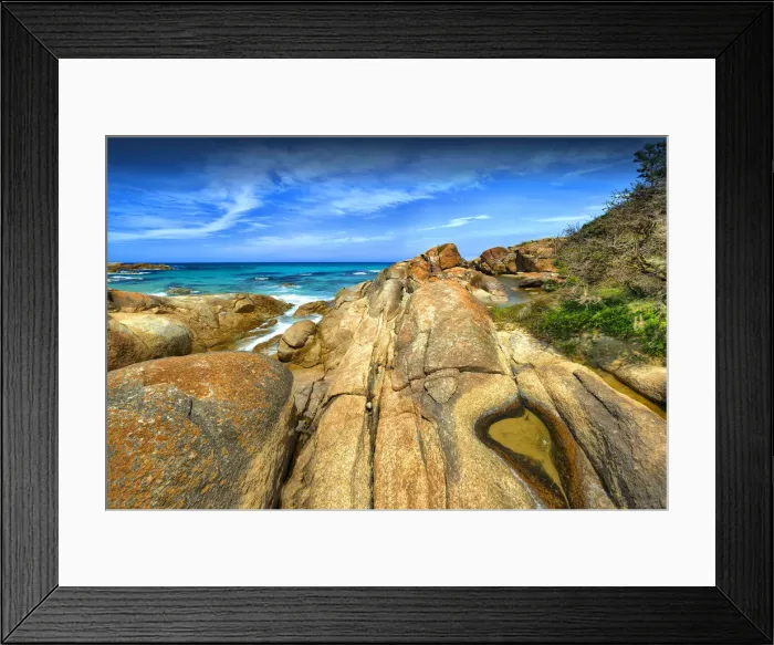 Framed Print : Clinton rocks, in the Croajigalong national park, east Gippsland, Victoria, Australia