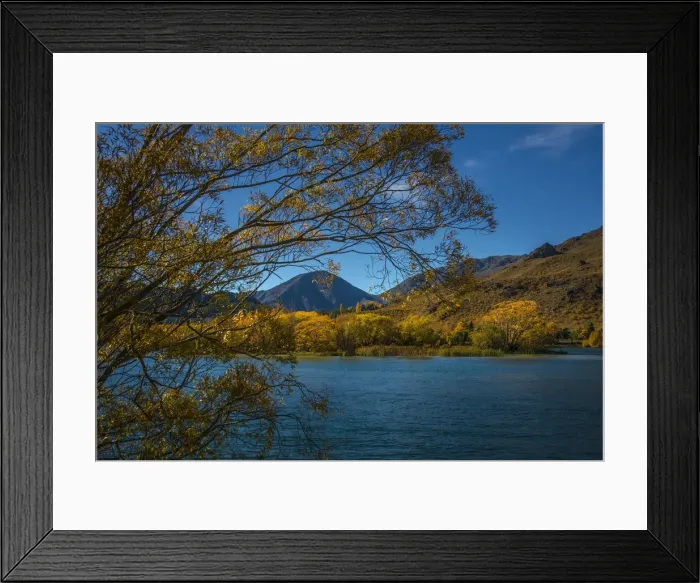 Framed Print : Lake Hayes and autumn colours, south island, New Zealand