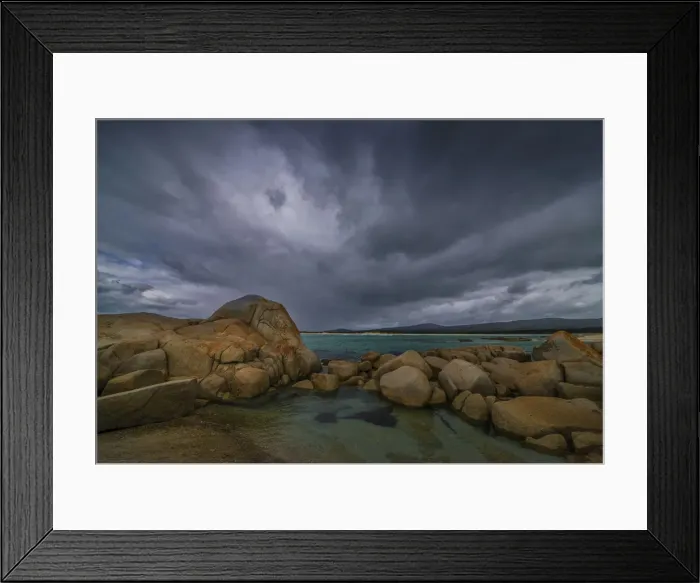 Framed Print : A view at north east point on Flinders Island, Bass Strait, Tasmania, Australia