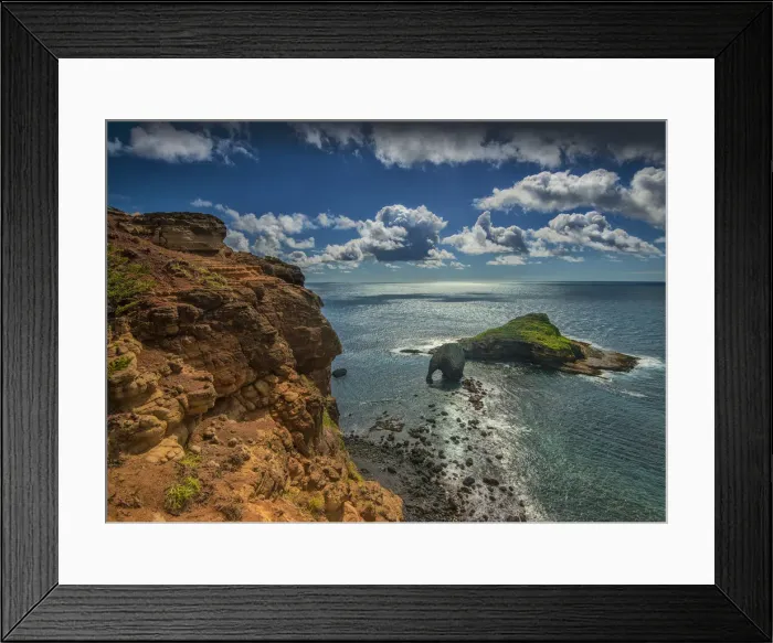 Framed Print : A view to bird rock on Norfolk Island, South Pacific