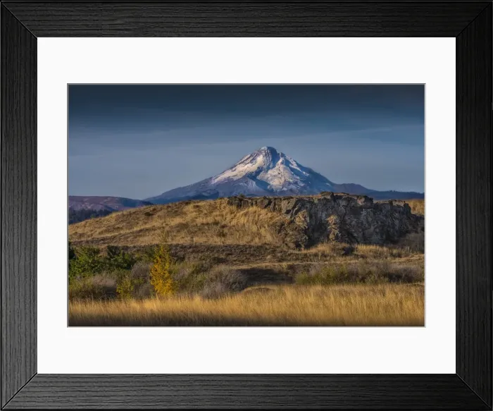 Framed Print : Mount Hood in Oregon, as seen from Washington state, USA