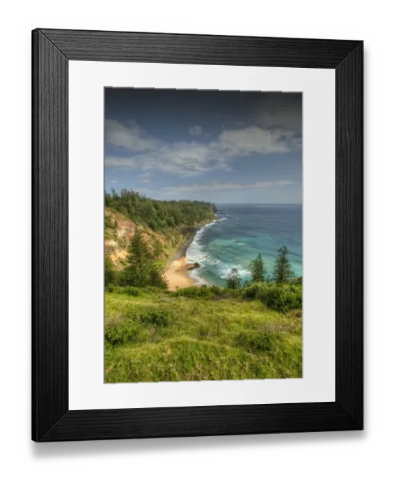 Framed Print : View to Anson bay on Norfolk Island, South Pacific Framed Print : View to Anson bay on Norfolk Island, South Pacific