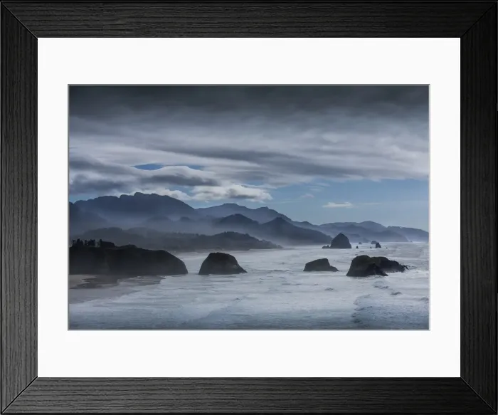 Framed Print : The northern Oregon coastline near Seaside, USA
