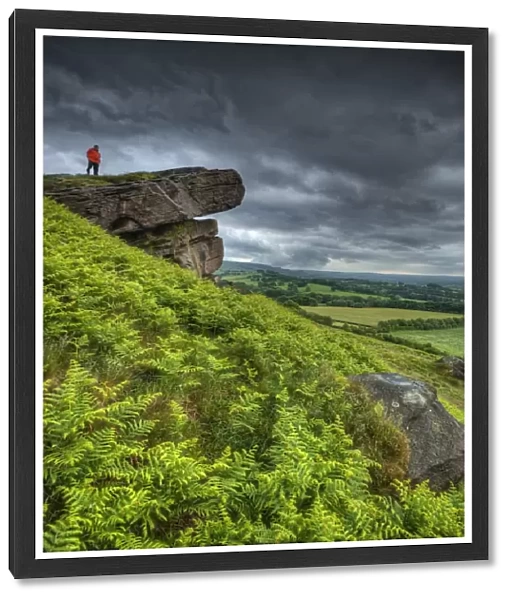 The hanging stone in the Peak district, Cheshire, England