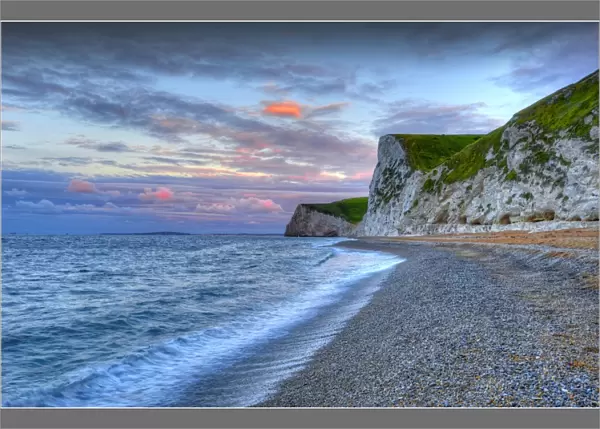 The Jurassic coastline at Durdle door in Dorset, south west England