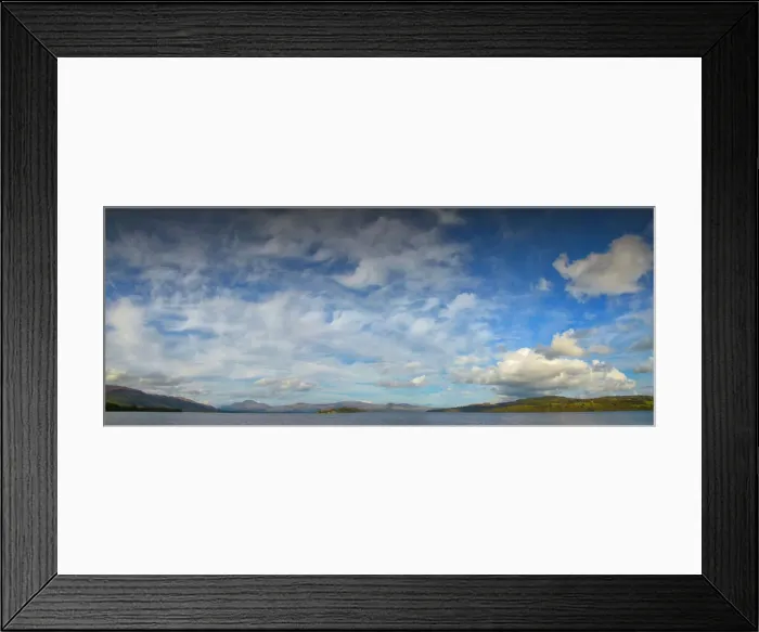 Framed Print : Beautiful skies over Loch Lomond, in the Trossachs, Scottish highlands