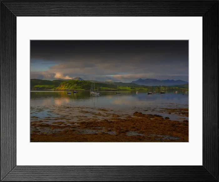 Framed Print : Portree harbour view, Isle of Skye, Inner Hebrides, Scotland
