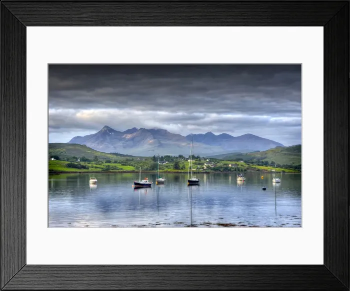 Framed Print : Portree harbour view, Isle of Skye, Inner Hebrides, Scotland