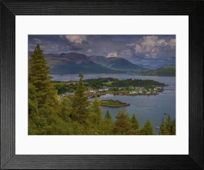Framed Print : A view to Plockton Harbour, in the county of Ross, Scottish highlands