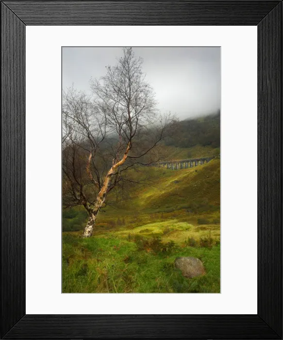 Framed Print : Railway viaduct near Callander in central Scotland