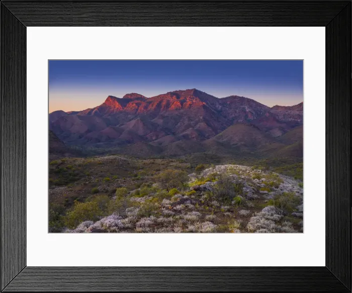 Framed Print : A stunning red tinged dawn at the Glass Range, southern Flinders ranges, South Australia Framed Print : A stunning red tinged dawn at the Glass Range, southern Flinders ranges, South Australia