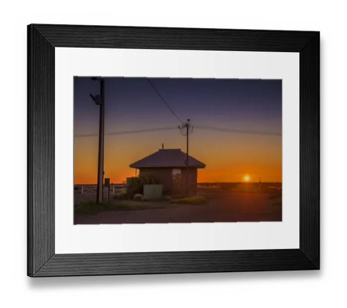 Framed Print : Sunset at Parachilna, outback South Australia