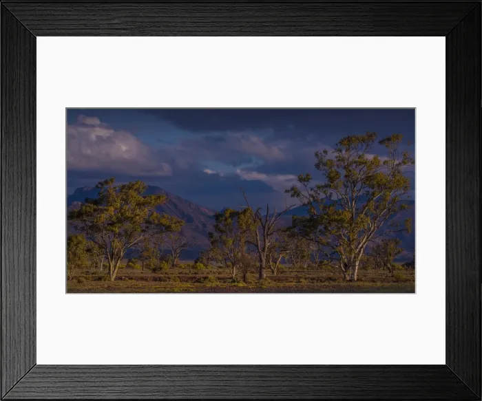 Framed Print : View to the remote and spectacular mountains of the Flinders Ranges in outback South Australia