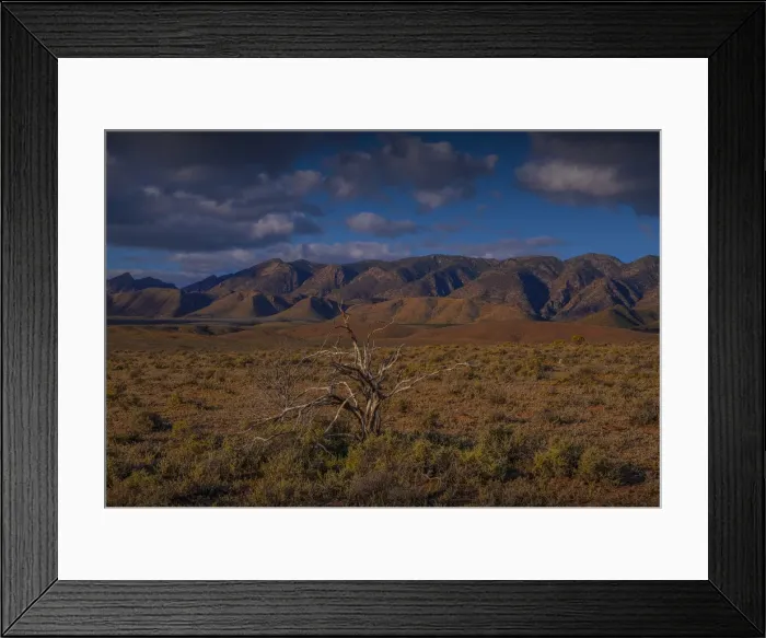 Framed Print : View to the remote and spectacular mountains of the Flinders Ranges in outback South Australia Framed Print : View to the remote and spectacular mountains of the Flinders Ranges in outback South Australia