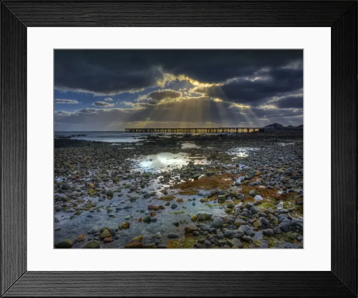 Framed Print : Beautiful light near the Naracoopa pier, King Island, Bass Strait, Tasmania, Australia Framed Print : Beautiful light near the Naracoopa pier, King Island, Bass Strait, Tasmania, Australia