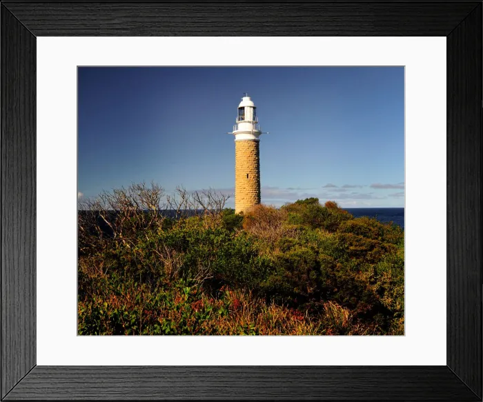 Framed Print : A view to the lighthouse at Eddystone Point, on the east coastline of Tasmania