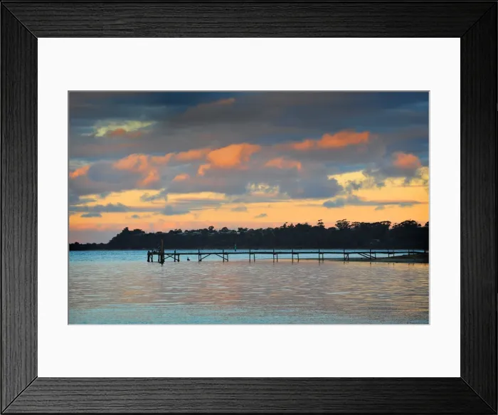 Framed Print : Dusk on the Georges River Estuary, Tasmania Framed Print : Dusk on the Georges River Estuary, Tasmania