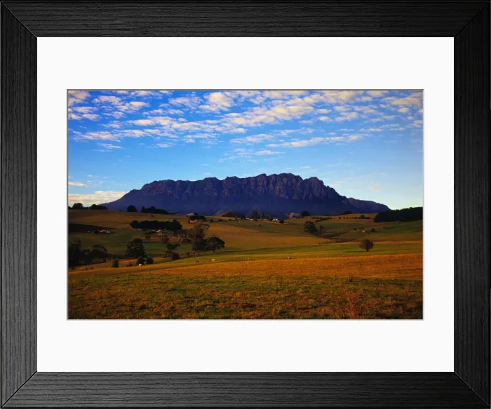 Framed Print : Early morning near mount Roland, Sheffield, Central Tasmania