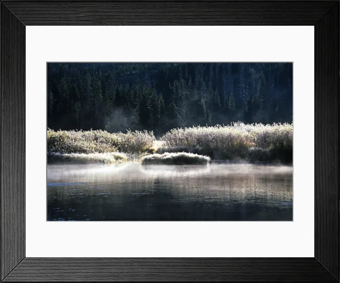 Framed Print : Rising mist on the Yellowstone River, Wyoming