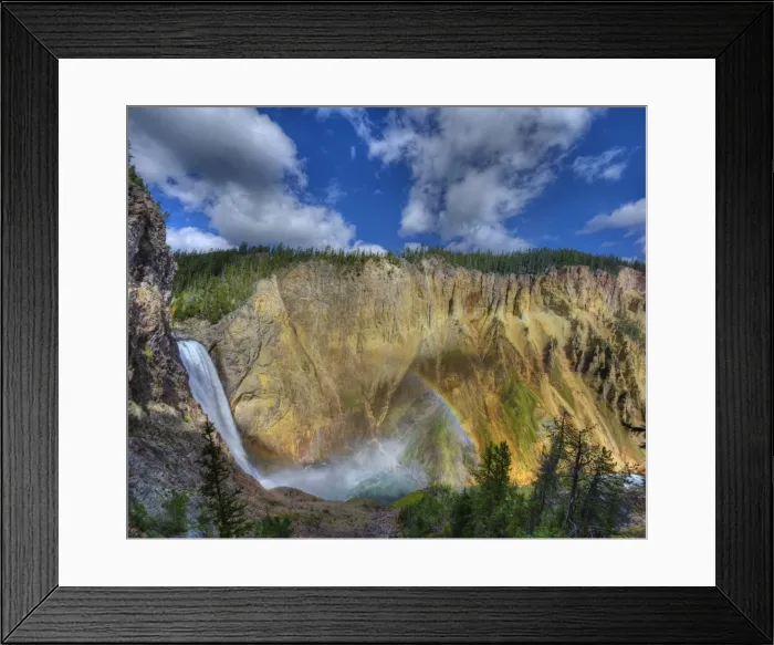 Framed Print : Lower Yellowstone falls, in the Yellowstone National Park, Wyoming Framed Print : Lower Yellowstone falls, in the Yellowstone National Park, Wyoming