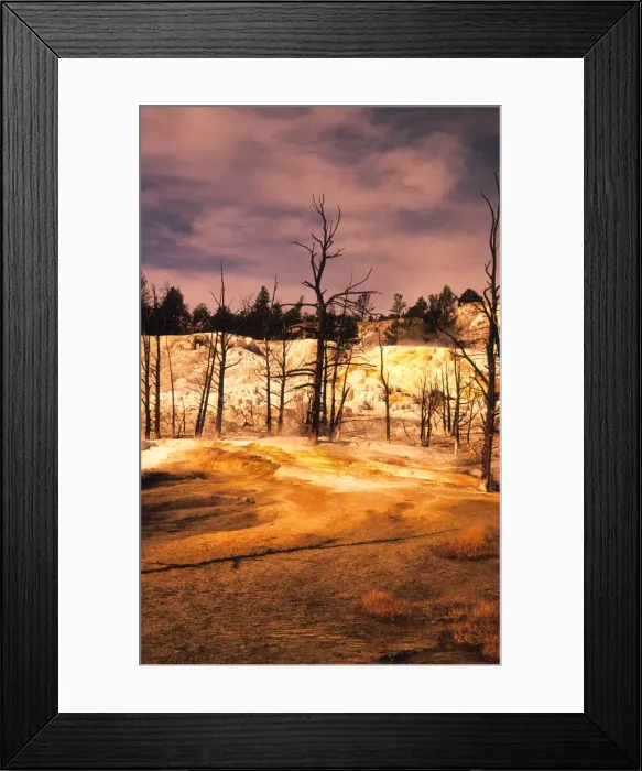 Framed Print : Mammoth springs, Yellowstone National Park, Wyoming Framed Print : Mammoth springs, Yellowstone National Park, Wyoming