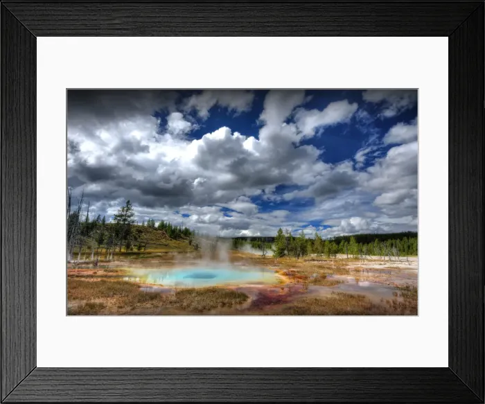 Framed Print : Liberty Pool in the Yellowstone National Park, Wyoming