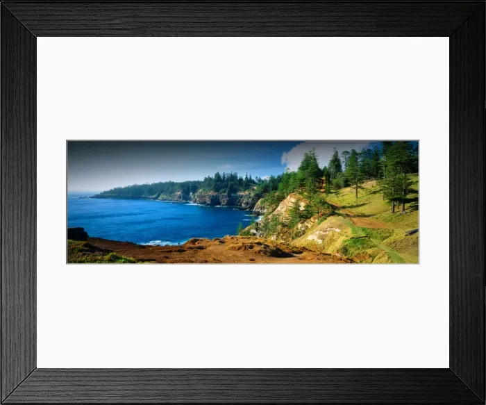 Framed Print : The idyllic countryside near Saint Barnabas chapel, Norfolk Island Framed Print : The idyllic countryside near Saint Barnabas chapel, Norfolk Island
