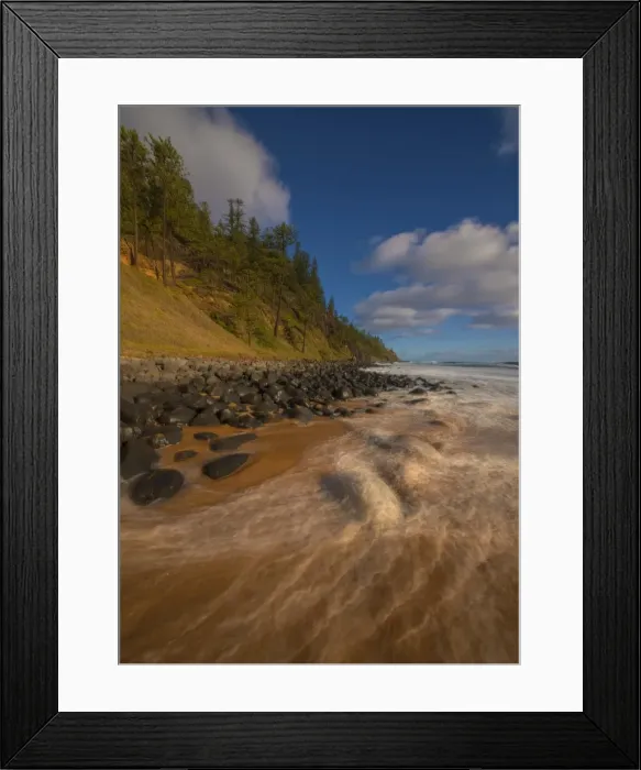 Framed Print : Tidal wash along the coastline of Anson bay, Norfolk Island Framed Print : Tidal wash along the coastline of Anson bay, Norfolk Island
