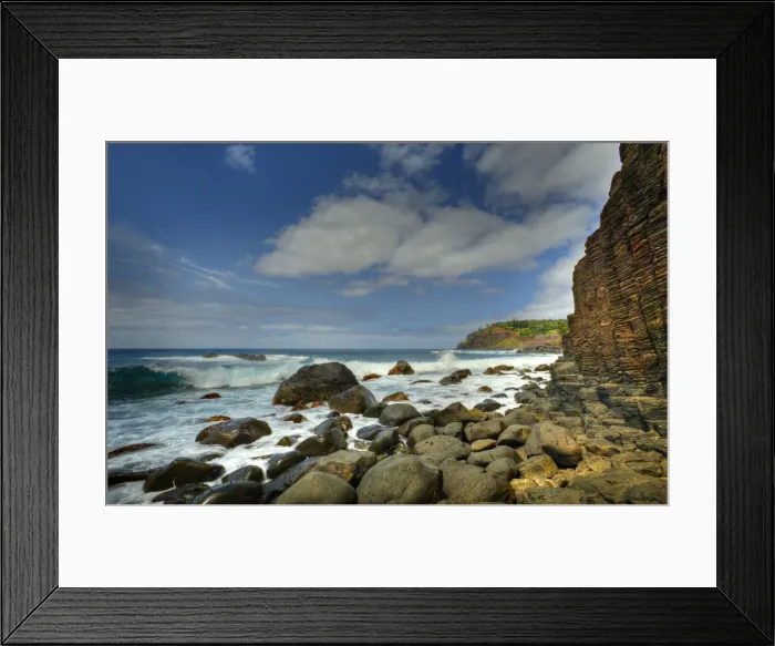 Framed Print : The coastal view looking towards Cascade bay, Norfolk Island