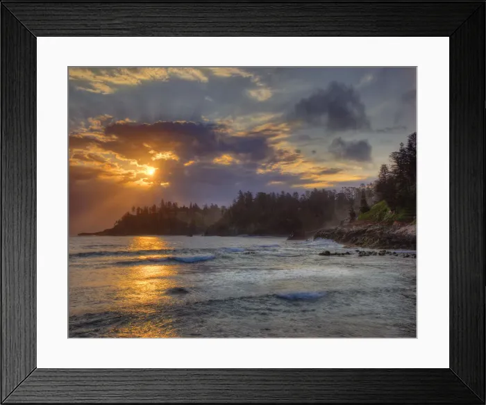 Framed Print : Sydney bay sunset, Norfolk Island