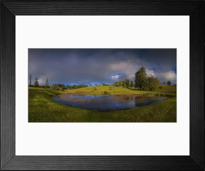 Framed Print : The idyllic countryside near Saint Barnabas chapel, Norfolk Island