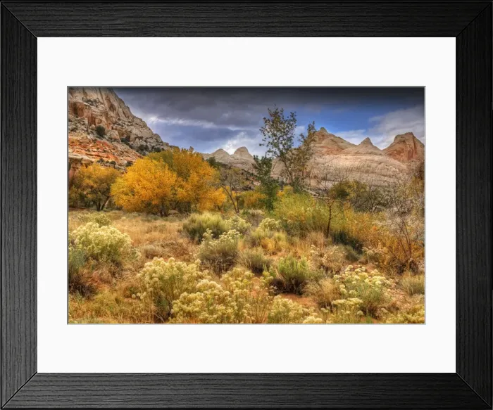 Framed Print : A scenic view at Capital Reef National Park in Utah, western United States