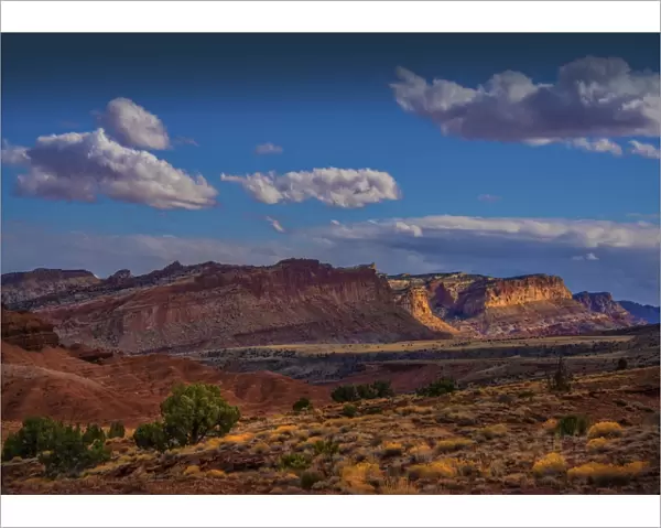 A scenic view at Capital Reef National Park in Utah, western United States