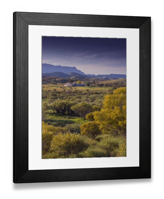 Framed Print : View towards the Hansen Ranges, Flinders Ranges National Park, South Australia Framed Print : View towards the Hansen Ranges, Flinders Ranges National Park, South Australia