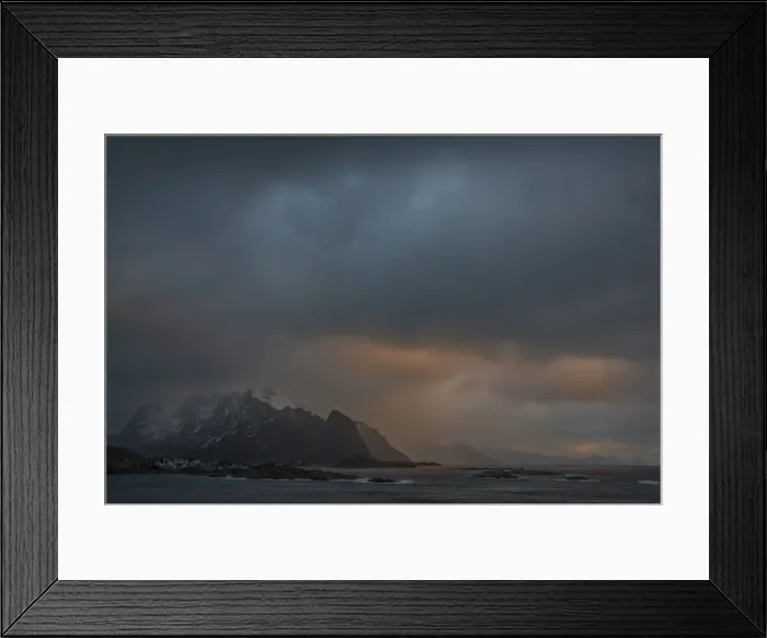 Framed Print : Winter wonderland, Reine, Lofoten Peninsular, Norway Framed Print : Winter wonderland, Reine, Lofoten Peninsular, Norway