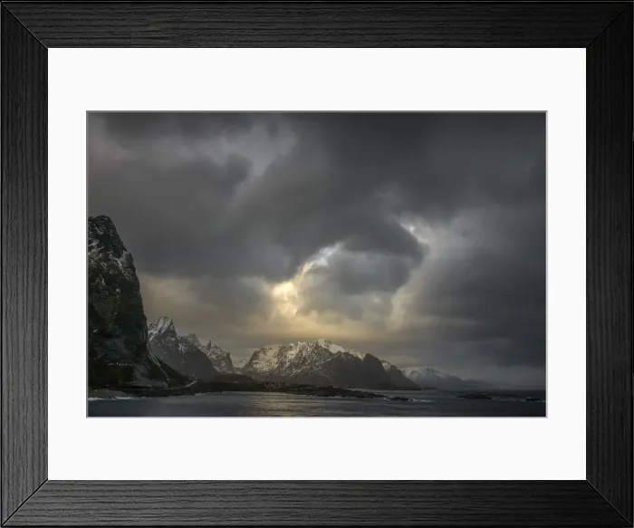 Framed Print : Winter wonderland, Reine, Lofoten Peninsular, Norway Framed Print : Winter wonderland, Reine, Lofoten Peninsular, Norway