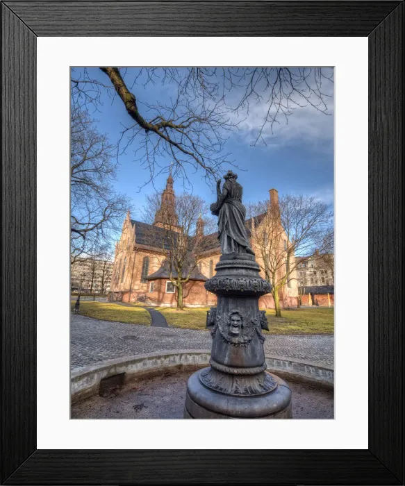 Framed Print : Street scene and the Cathedral, Oslo, Norway Framed Print : Street scene and the Cathedral, Oslo, Norway