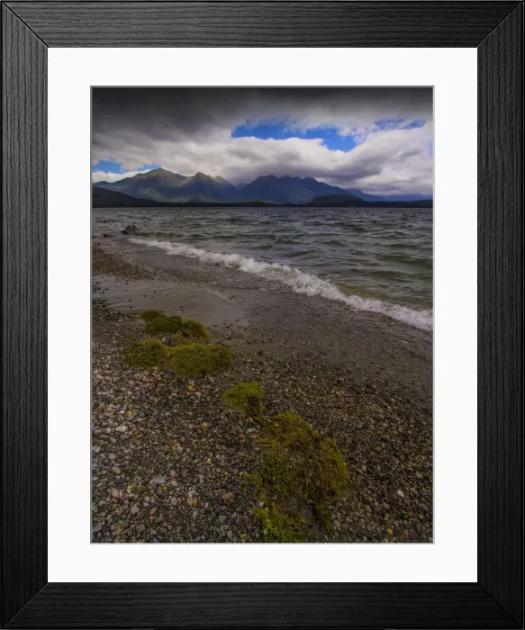 Framed Print : Lkae Manapouri in the South Island of New Zealand