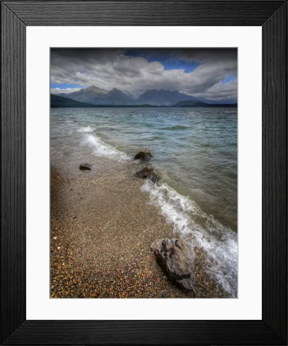 Framed Print : Lkae Manapouri in the South Island of New Zealand