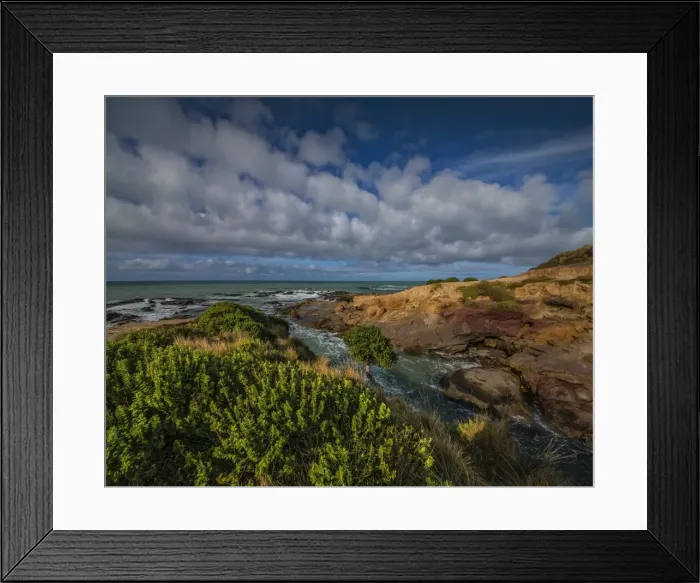 Framed Print : The coastline near Hillgrove on the South Island of New Zealand