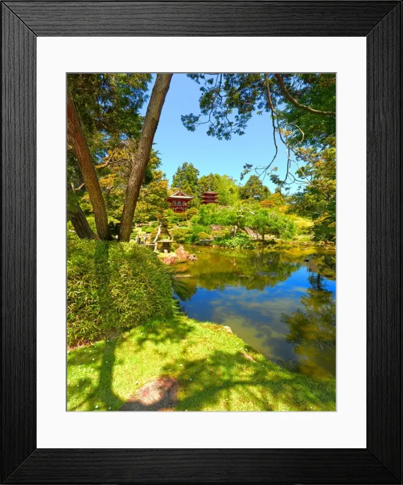 Framed Print : Japanese tea gardens in the Golden State Park, San Francisco, California