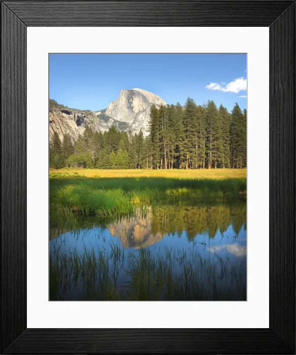 Framed Print : A view to half dome in Yosemite national park, California