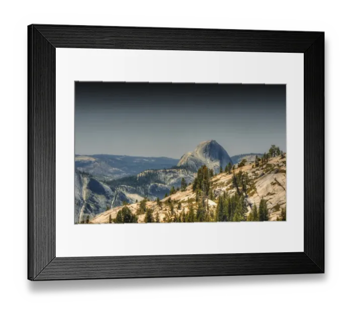 Framed Print : A view to half dome in Yosemite national park, California Framed Print : A view to half dome in Yosemite national park, California