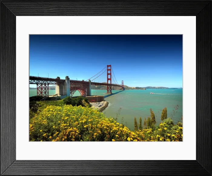 Framed Print : A view of Golden gate Bridge, San Francisco, California Framed Print : A view of Golden gate Bridge, San Francisco, California